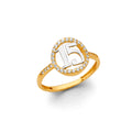 14K Yellow Gold Religious, 15 Años & Crown Ring - RG3428