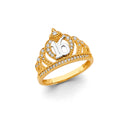 14K Yellow Gold Religious, 15 Años & Crown Ring - RG3433