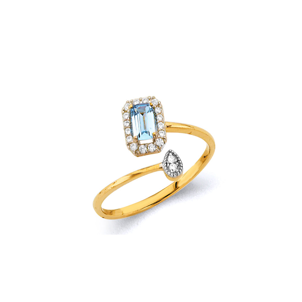 14K Yellow Gold Monthly & Zodiac Jewelry - RG3445 - Image 3