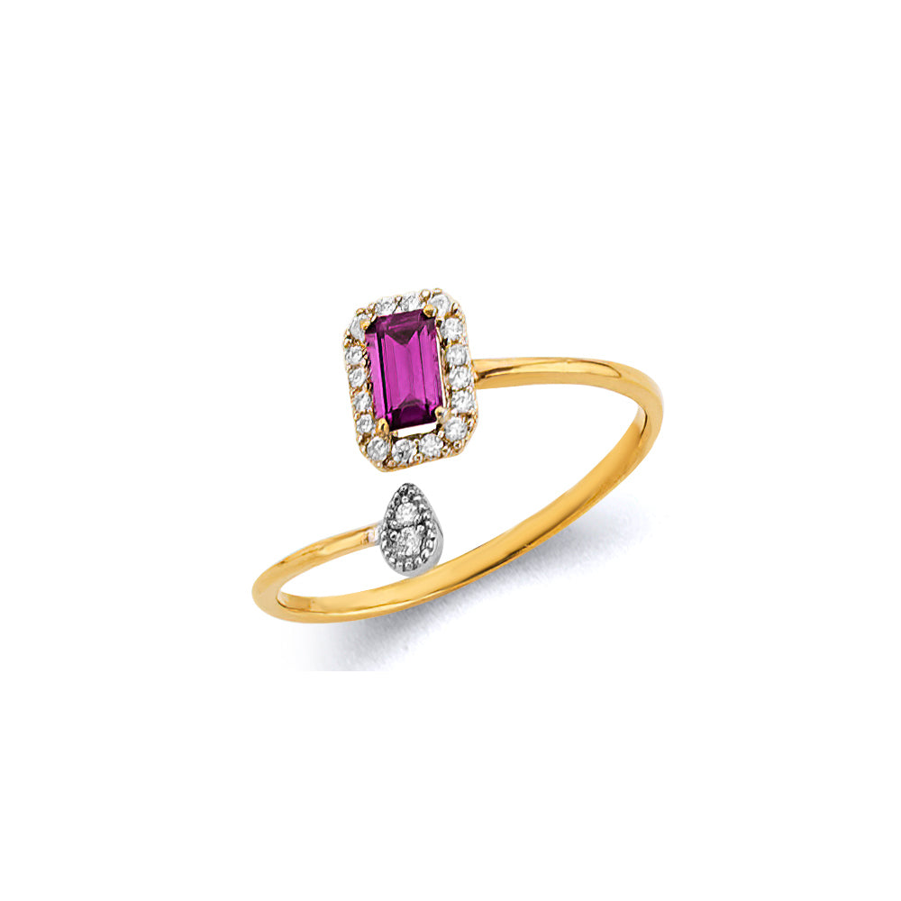 14K Yellow Gold Monthly & Zodiac Jewelry - RG3445 - Image 6