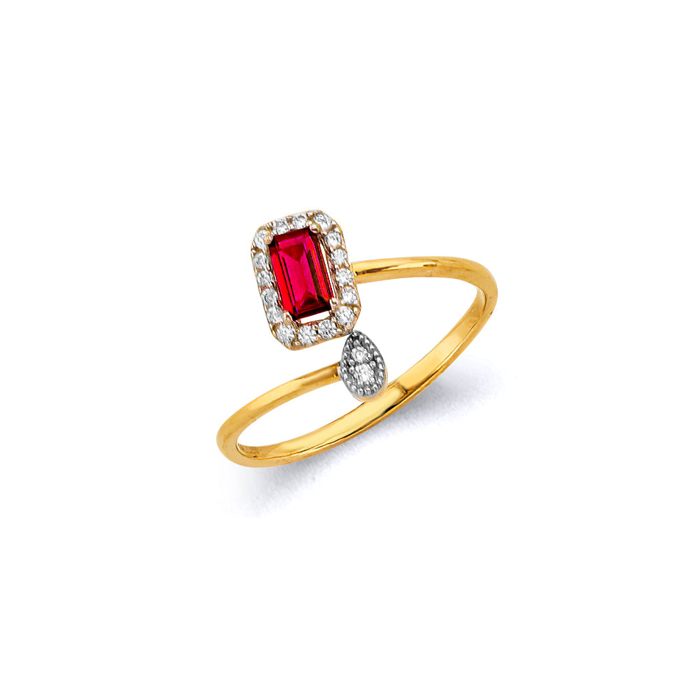 14K Yellow Gold Monthly & Zodiac Jewelry - RG3445 - Image 7