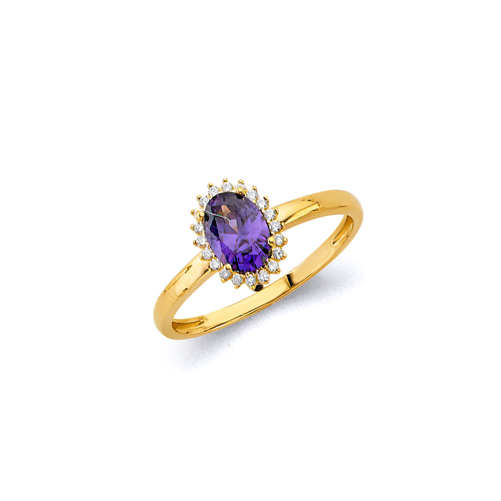 14K Yellow Gold Monthly & Zodiac Jewelry - RG3446 - Image 2