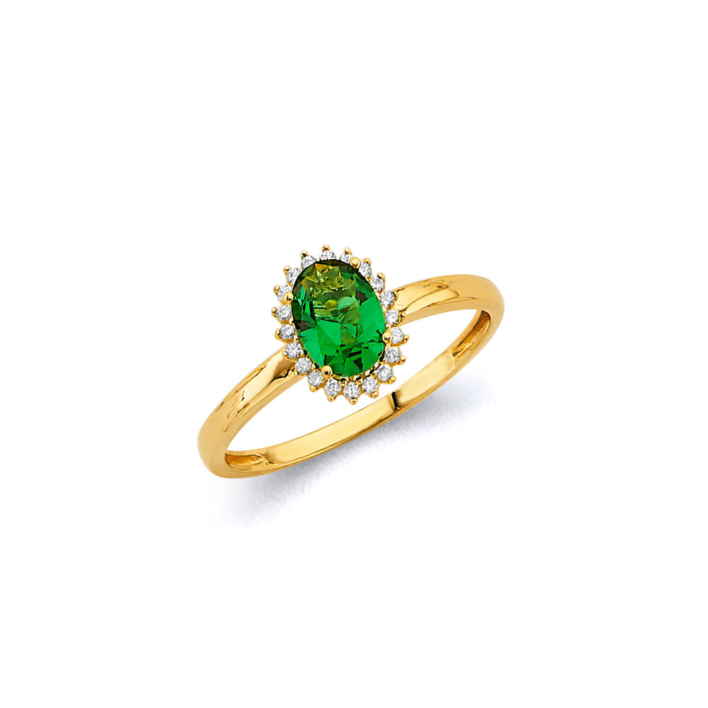 14K Yellow Gold Monthly & Zodiac Jewelry - RG3446 - Image 5