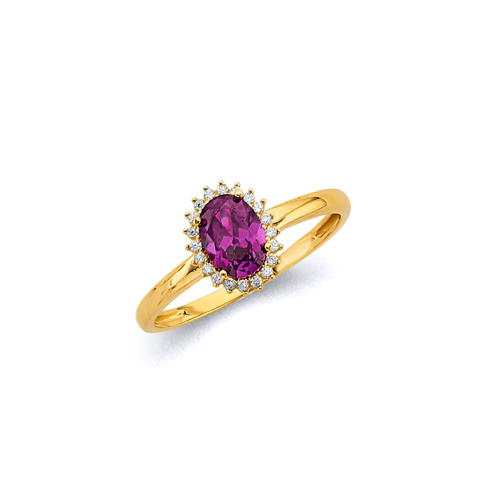 14K Yellow Gold Monthly & Zodiac Jewelry - RG3446 - Image 6