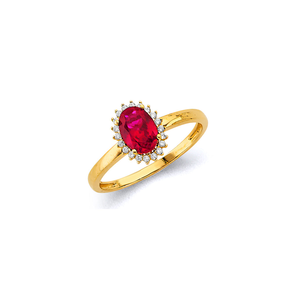 14K Yellow Gold Monthly & Zodiac Jewelry - RG3446 - Image 7