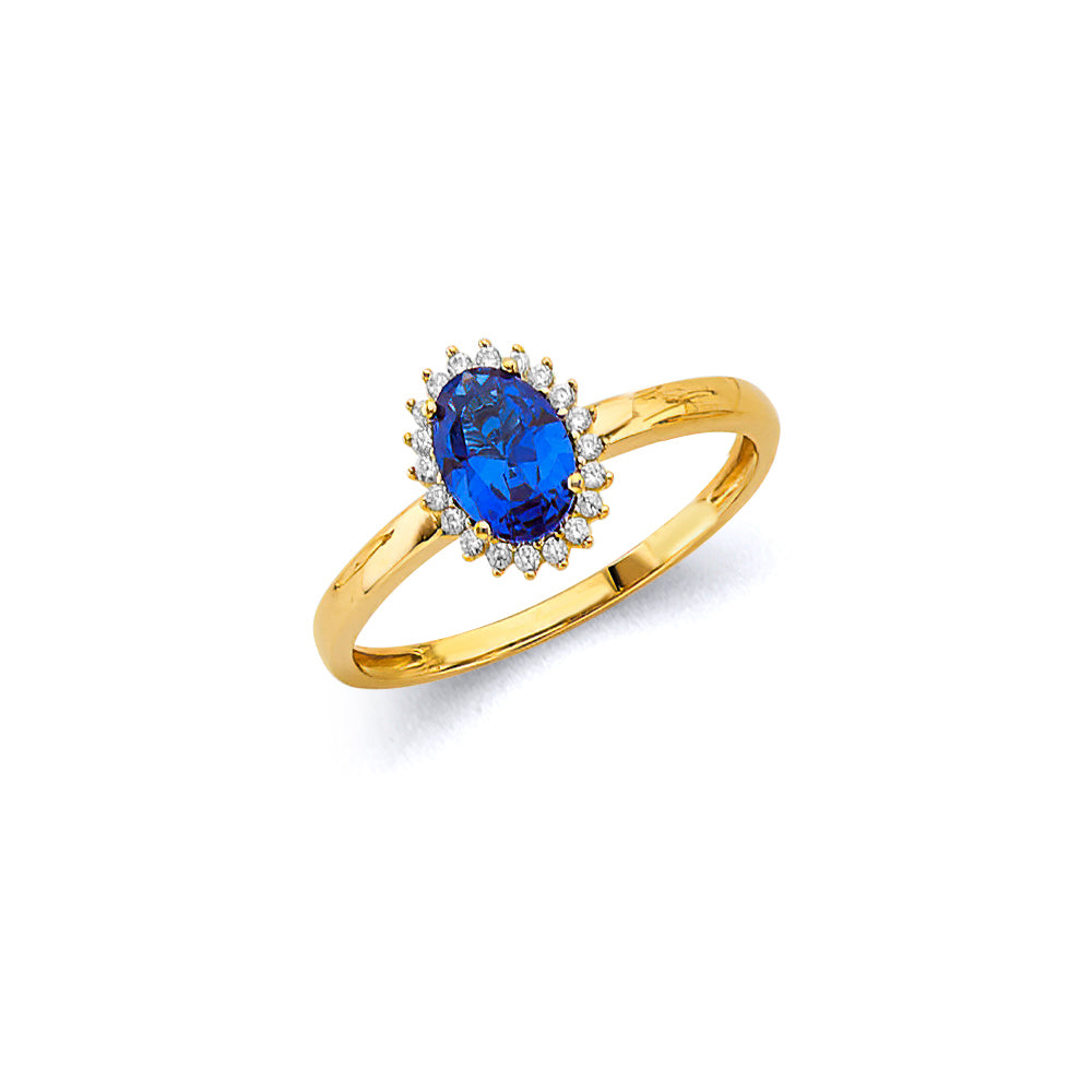 14K Yellow Gold Monthly & Zodiac Jewelry - RG3446 - Image 9