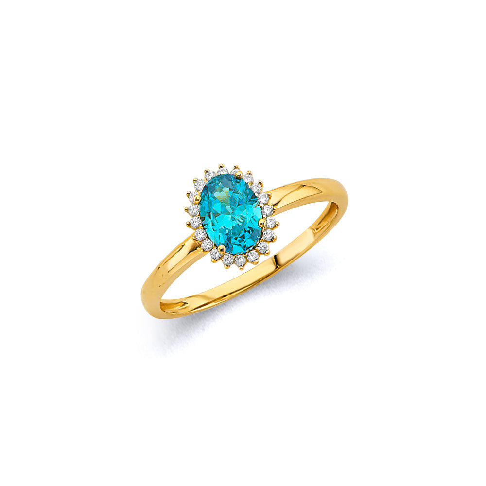 14K Yellow Gold Monthly & Zodiac Jewelry - RG3446 - Image 12