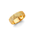 14K Yellow Gold Plain & Fancy Wedding Band 6mm - RG3461