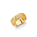 14K Yellow Gold Plain & Fancy Wedding Band 6mm - RG3462
