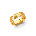 14K Yellow Gold Plain & Fancy Wedding Band 6mm - RG3464