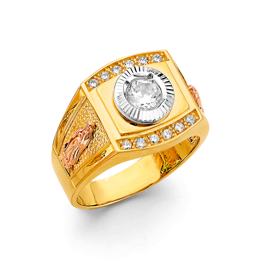 14K Yellow Gold Men's, Signet & Nugget Ring - RG3495
