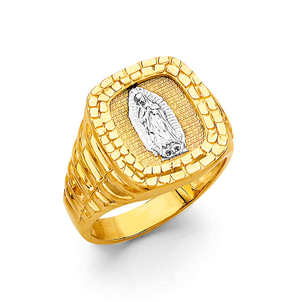 14K Yellow Gold Men's, Signet & Nugget Ring - RG3500
