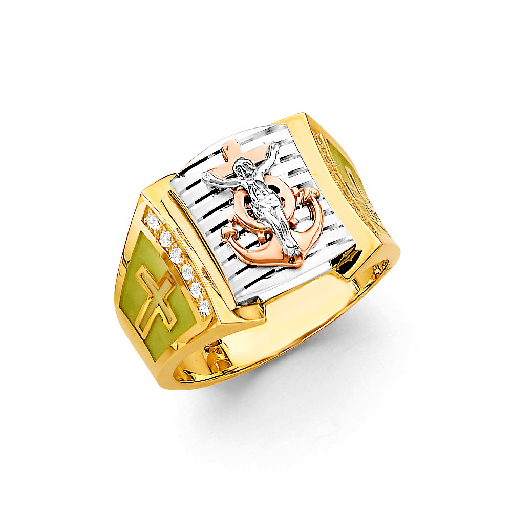 14K Yellow Gold Men's, Signet & Nugget Ring - RG3507