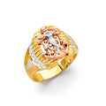 14K Yellow Gold Men's, Signet & Nugget Ring - RG3508