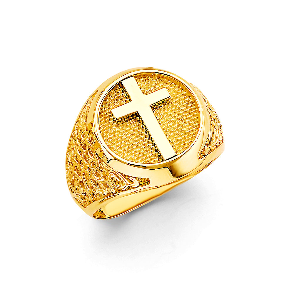 14K Yellow Gold Men's, Signet & Nugget Ring - RG3509