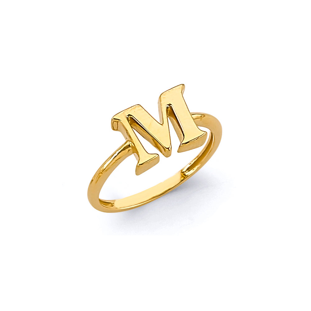 14K Yellow Gold Monthly, Zodiac, Coin & Finding - RG3511 - Letter M