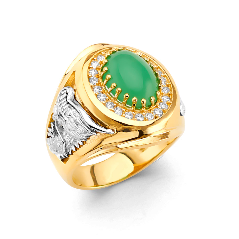 14K Yellow Gold Men's, Signet & Nugget Ring - RG3514