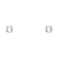 14K Yellow Gold Stud Earring & Solitaire Jewelry 3mm - ST103