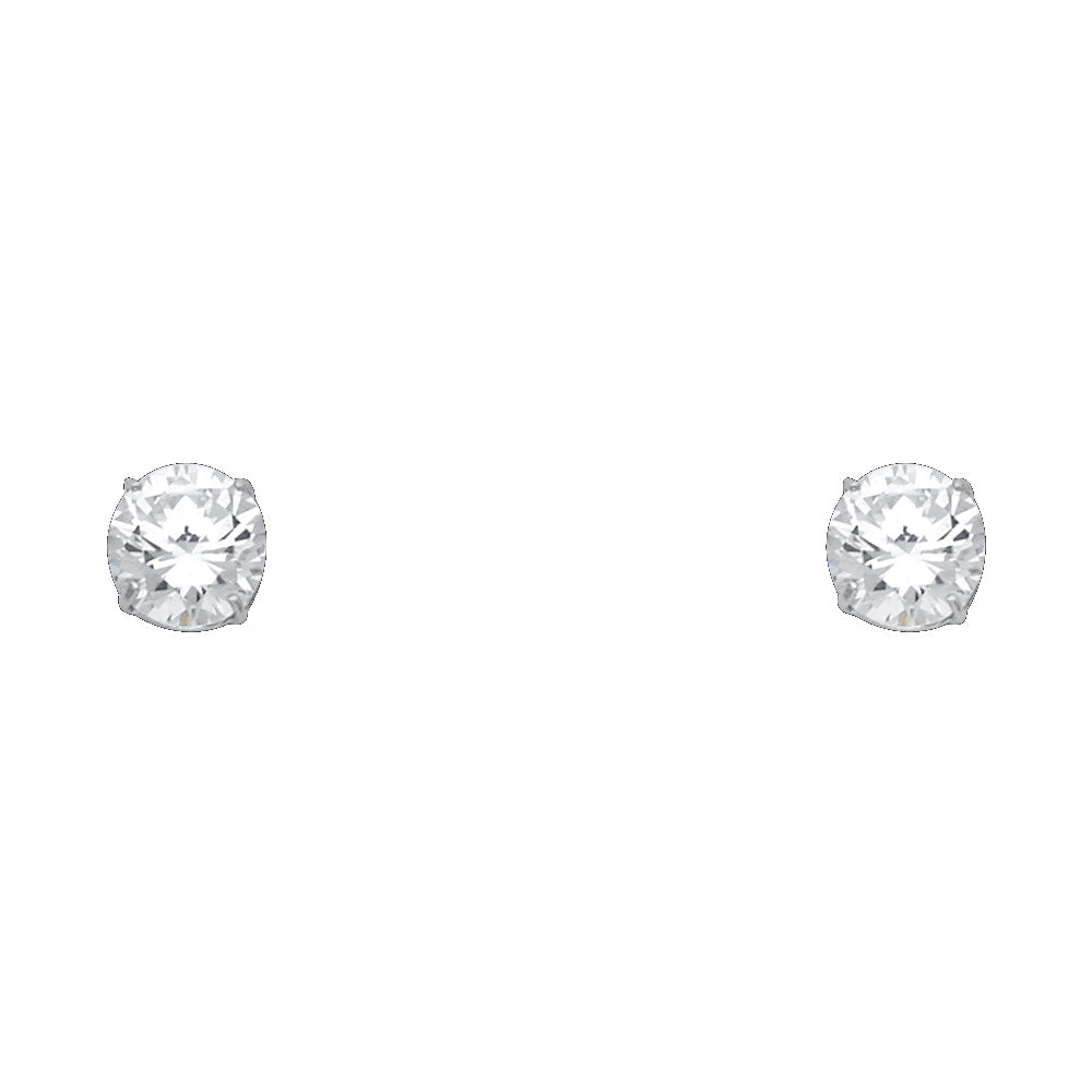 14K Yellow Gold Stud Earring & Solitaire Jewelry 3mm - ST110