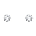 14K Yellow Gold Stud Earring & Solitaire Jewelry 3mm - ST112
