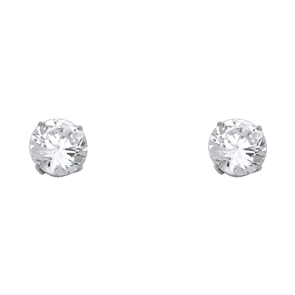 14K Yellow Gold Stud Earring & Solitaire Jewelry 3mm - ST112
