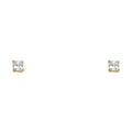 14K Yellow Gold Stud Earring & Solitaire Jewelry 3mm - ST113
