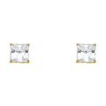 14K Yellow Gold Stud Earring & Solitaire Jewelry 3mm - ST117