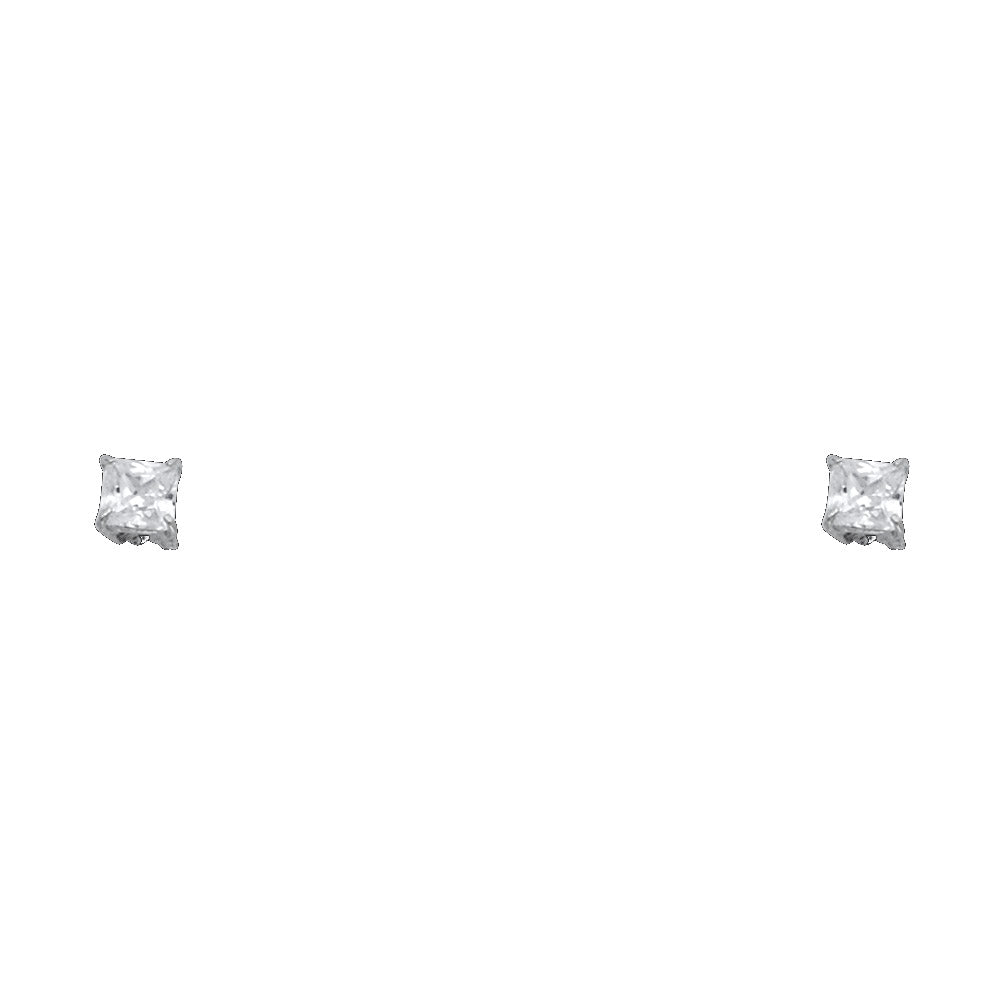 14K Yellow Gold Stud Earring & Solitaire Jewelry 3mm - ST118