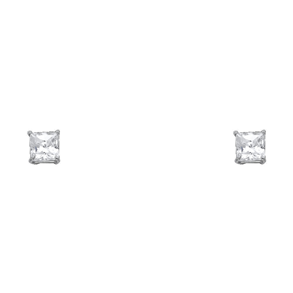 14K Yellow Gold Stud Earring & Solitaire Jewelry 3mm - ST119