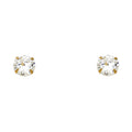 14K Yellow Gold Stud Earring & Solitaire Jewelry 2mm - ST128