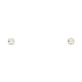14K Yellow Gold Stud Earring & Solitaire Jewelry 3mm - ST129