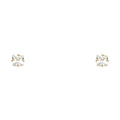 14K Yellow Gold Stud Earring & Solitaire Jewelry 3mm - ST130