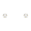 14K Yellow Gold Stud Earring & Solitaire Jewelry 3mm - ST131