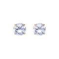 14K Yellow Gold Stud Earring & Solitaire Jewelry 2mm - ST143