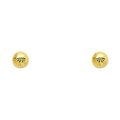 14K Yellow Gold Stud Earring & Solitaire Jewelry 6mm - ST149