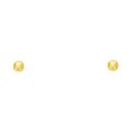 14K Yellow Gold Stud Earring & Solitaire Jewelry 6mm - ST152