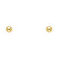 14K Yellow Gold Stud Earring & Solitaire Jewelry 6mm - ST154