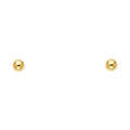 14K Yellow Gold Stud Earring & Solitaire Jewelry 6mm - ST155