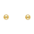 14K Yellow Gold Stud Earring & Solitaire Jewelry 8mm - ST160