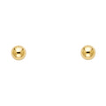 14K Yellow Gold Stud Earring & Solitaire Jewelry 8mm - ST161