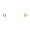 14K Yellow Gold Stud Earring & Solitaire Jewelry 8mm - ST162