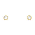 14K Yellow Gold Stud Earring & Solitaire Jewelry 5mm - ST189