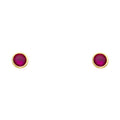 14K Yellow Gold Stud Earring & Solitaire Jewelry 5mm - ST190
