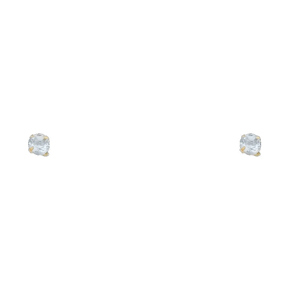 14K Yellow Gold Stud Earring & Solitaire Jewelry 2mm - ST195 - Image 3
