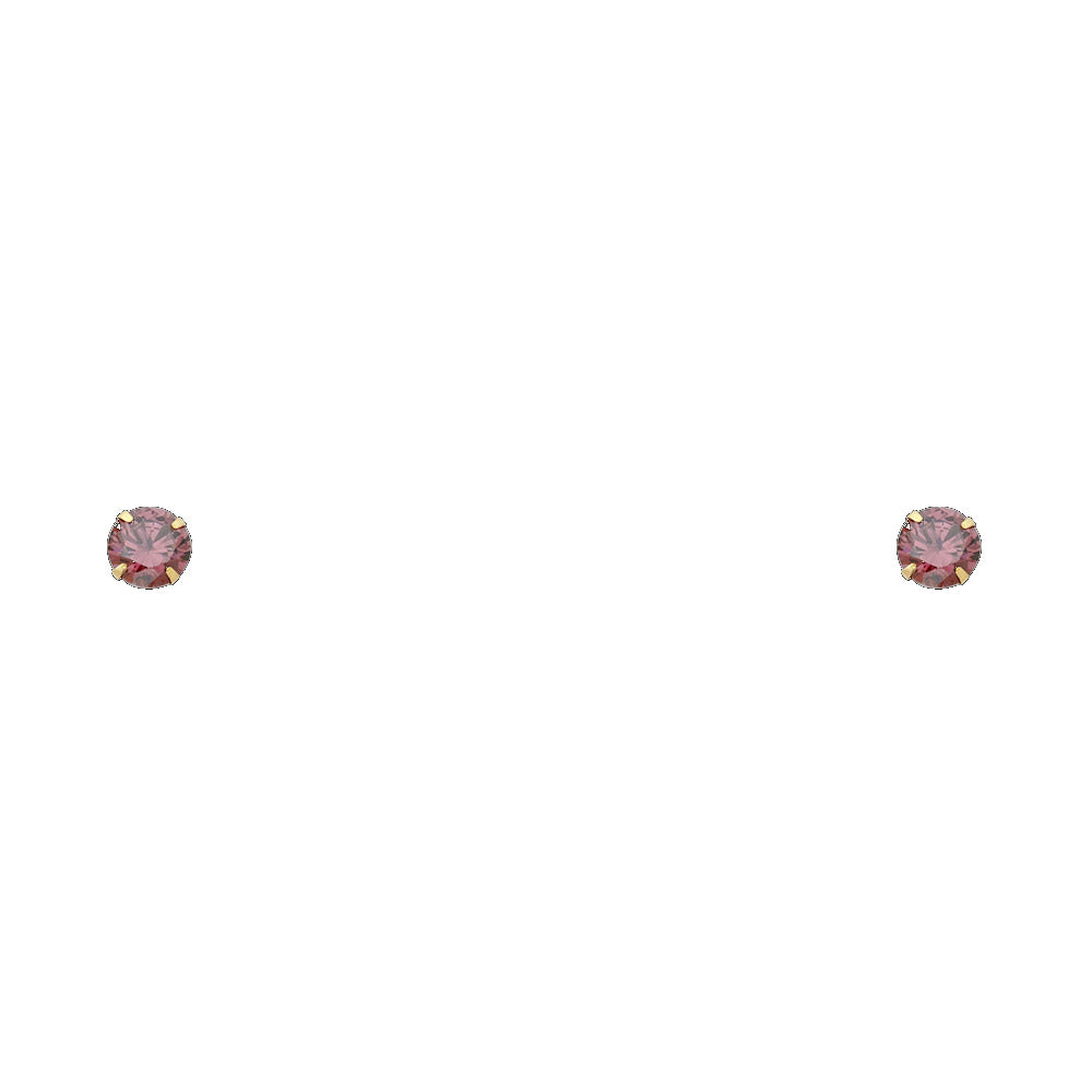 14K Yellow Gold Stud Earring & Solitaire Jewelry 2mm - ST195 - Image 6