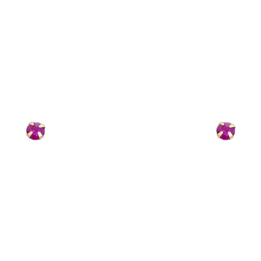 14K Yellow Gold Stud Earring & Solitaire Jewelry 2mm - ST195 - Image 7