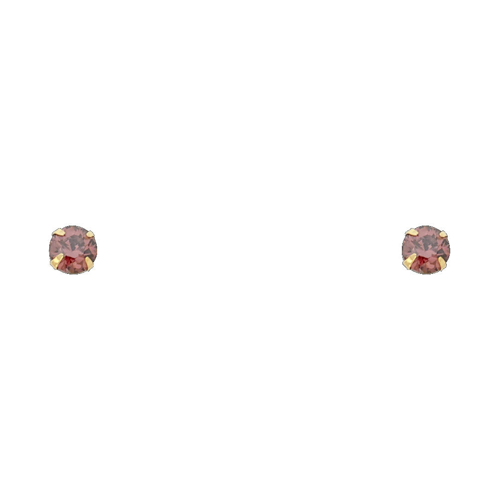 14K Yellow Gold Stud Earring & Solitaire Jewelry 2mm - ST196 - Image 6