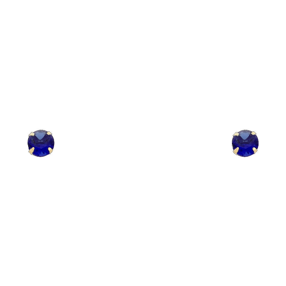 14K Yellow Gold Stud Earring & Solitaire Jewelry 2mm - ST196 - Image 9