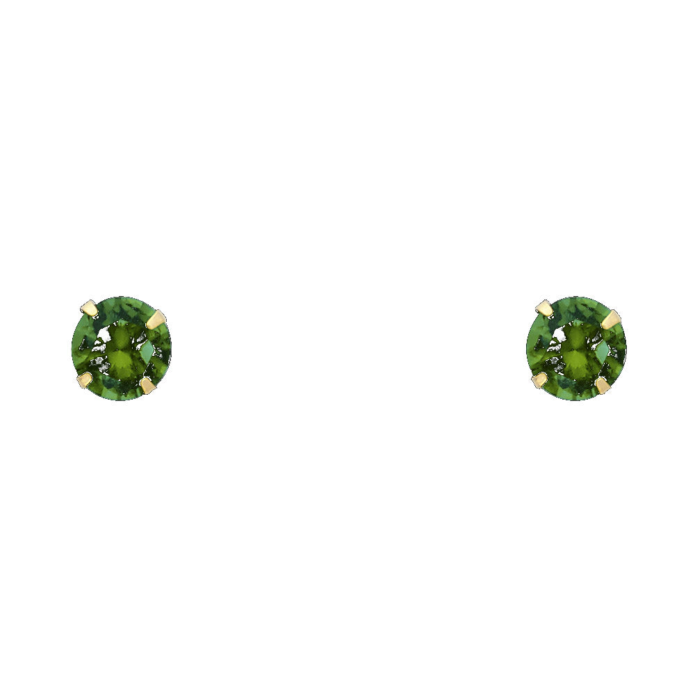 14K Yellow Gold Stud Earring & Solitaire Jewelry 2mm - ST198 - Image 5