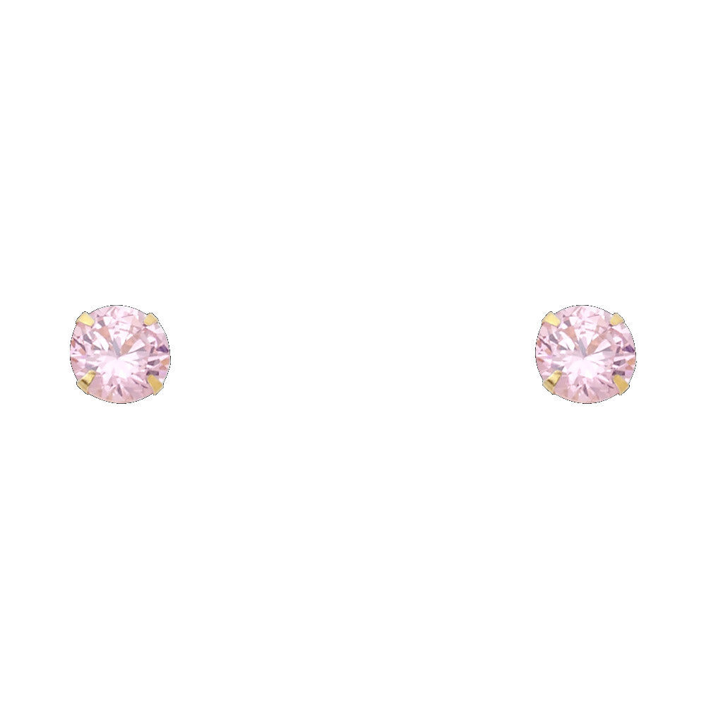 14K Yellow Gold Stud Earring & Solitaire Jewelry 2mm - ST198 - Image 10